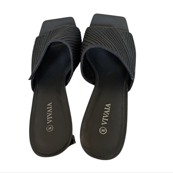 Vivaia Black Square Toe Sandals Pro Jade sz EU 39 - Picture 8 of 8